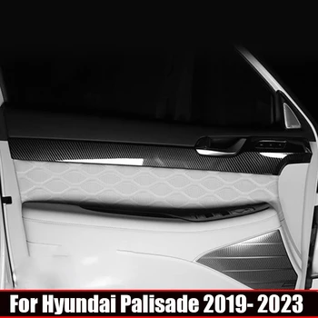  для Hyundai Palisade 2019-2023 Аксессуары для интерьера Внутренняя дверная панель Отделка Дверная ручка Чаша Декоративная крышка Рамка Наклейка