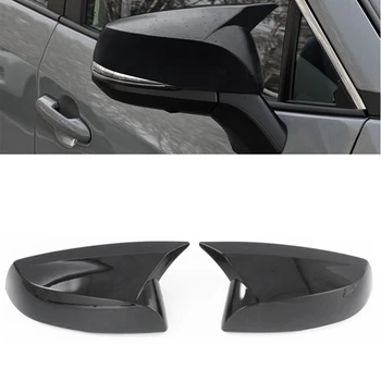  для Toyota Sienna 2021 2022 Автомобильная боковая крышка зеркала заднего вида Наклейка Наклейка Молдинг Детали, ABS Carbon Fiber Horn Style