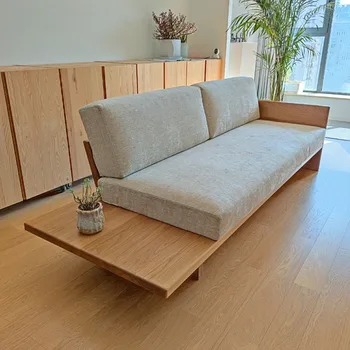 ленивый японский дизайн дивана миниатюрный вид из массива дерева многофункциональный секционный диван-подушка Relax Muebles Salon Single Furniture