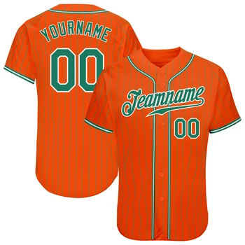 оранжевая серия Изготовленная на заказ бейсбольная майка Рубашка, напечатанная на 3D-принтере для мужчин и женщин, спортивная рубашка унисекс топы