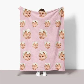  персонализированный коллаж с изображением человеческого лица модные индивидуальные одеяла креативные сувенирные подарки на день рождения персонализированное плед-одеяло