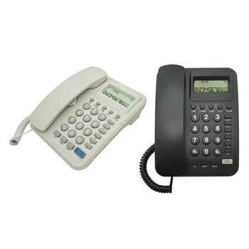 проводной телефон стационарный телефон настольный телефон для дома / отеля / офиса с автоматическим отображением вызова двойная система FSK / DTMF