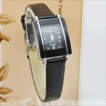 прямоугольные часы кожаный ремень кварцевые женские часы модные женские наручные часы relogio feminino ساعات يد نسائية فاااخرة