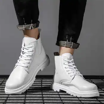 размер 45 PU кожа белые мужские сапоги кроссовки сапоги мужская обувь сапоги для летних видов спорта сезонный скарп сапа здоровье в продаже XXW3