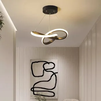  светодиодная лента проход подвесной светильник современный минималистичный светильник для гостиной для балкона вход лестница домашний декор светильники светодиодный блеск