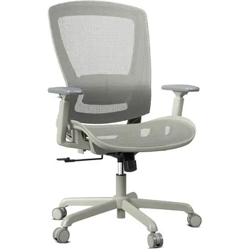 сетчатый офисный стул Компьютерное игровое кресло на колесах Прочное рабочее кресло - регулируемая поясничная опора и подлокотники Мебель для кресла
