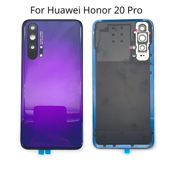 совершенно новый для Huawei Honor 20 Pro YAL-AL10 YAL-L41 Закаленное стекло Задняя крышка аккумуляторного отсека Дверной корпус + крышка вспышки + объектив камеры