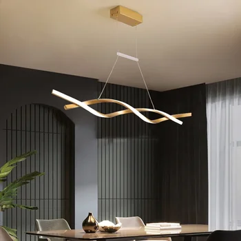 современный светодиодный подвесной светильник для гостиной, столовой, кухни, бара, спальни, потолка, люстры, внутреннего домашнего декора, осветительного прибора, блеска