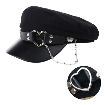 шерстяная войлочная шапочка для девочек чепчик y2k кисточка цепь шляпа для взрослых женщин головной убор dropship